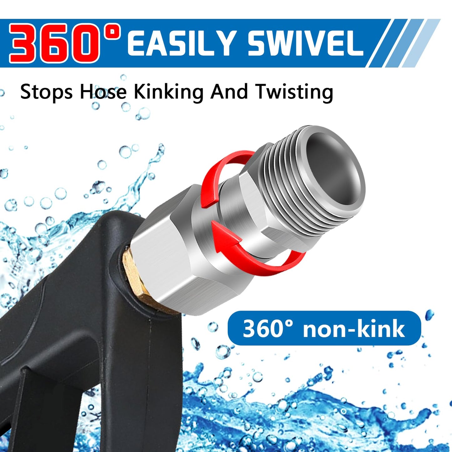 Boltigen 2Pcs M22-14mm Pressure Washer Swivel Fitting