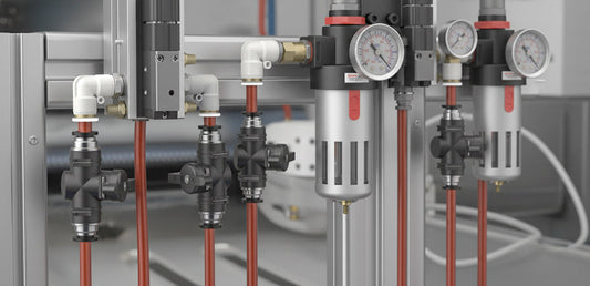 Heavy-Duty Pneumatic Ball Valve (2PCS) – 3/8" OD, Compatible with PU/PA/PE/PVC!