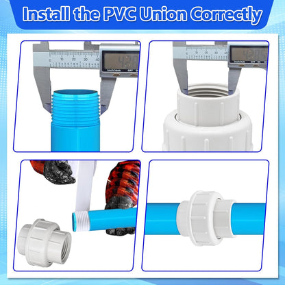 4PCS PVC Union Coupling Pipe Fitting