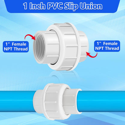 4PCS PVC Union Coupling Pipe Fitting