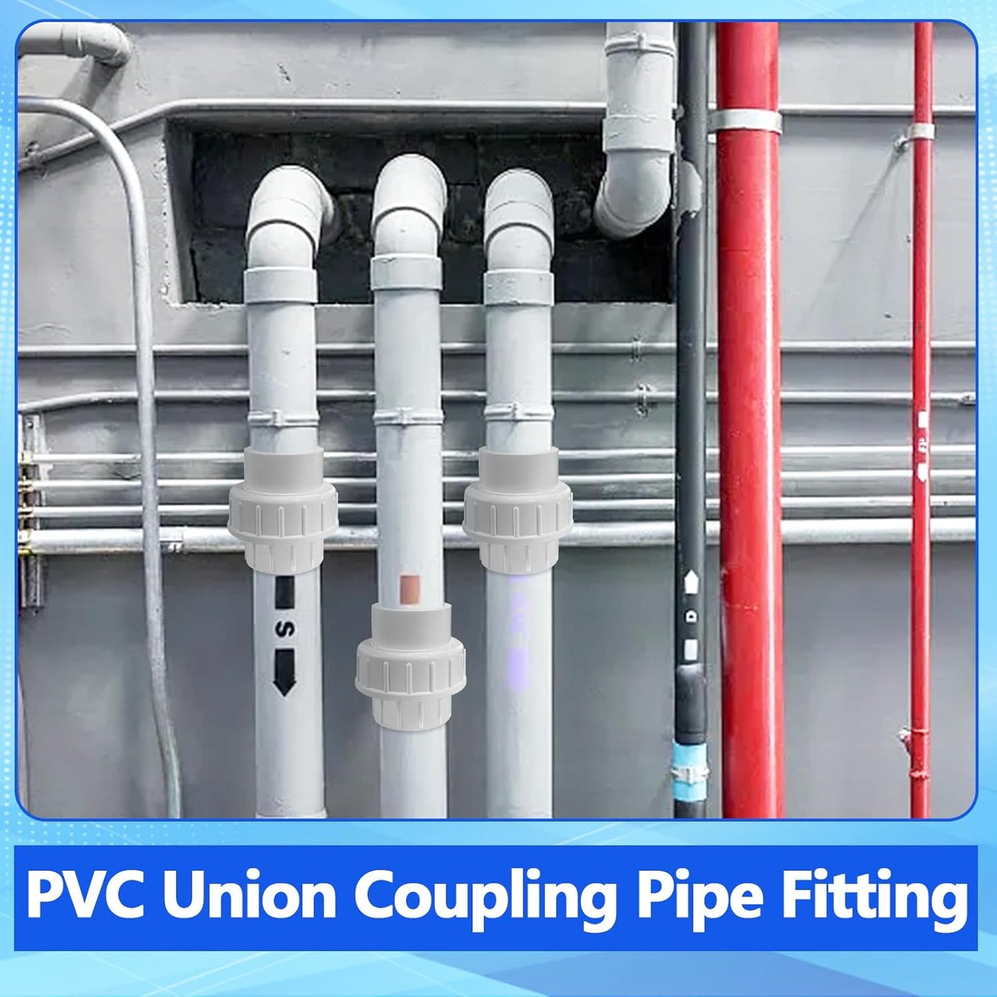 4PCS PVC Union Coupling Pipe Fitting