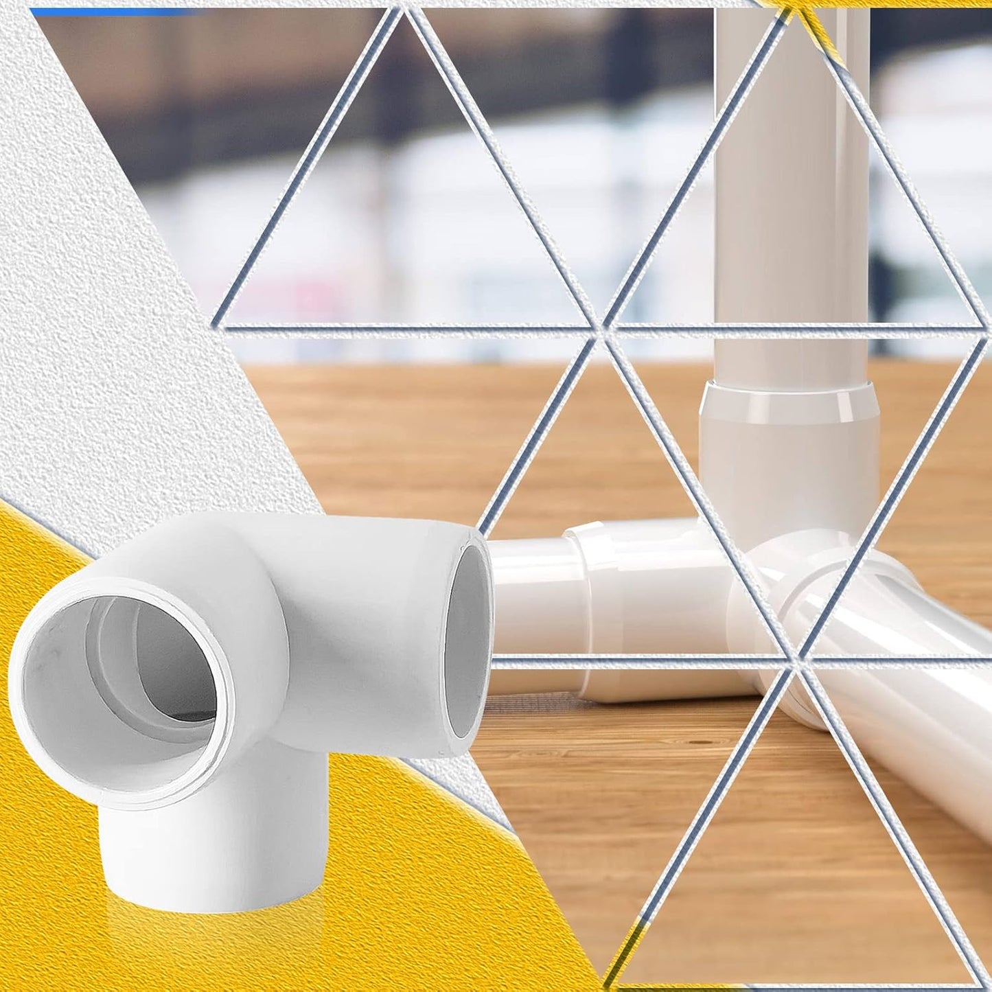 3 Way White PVC Fitting Elbow