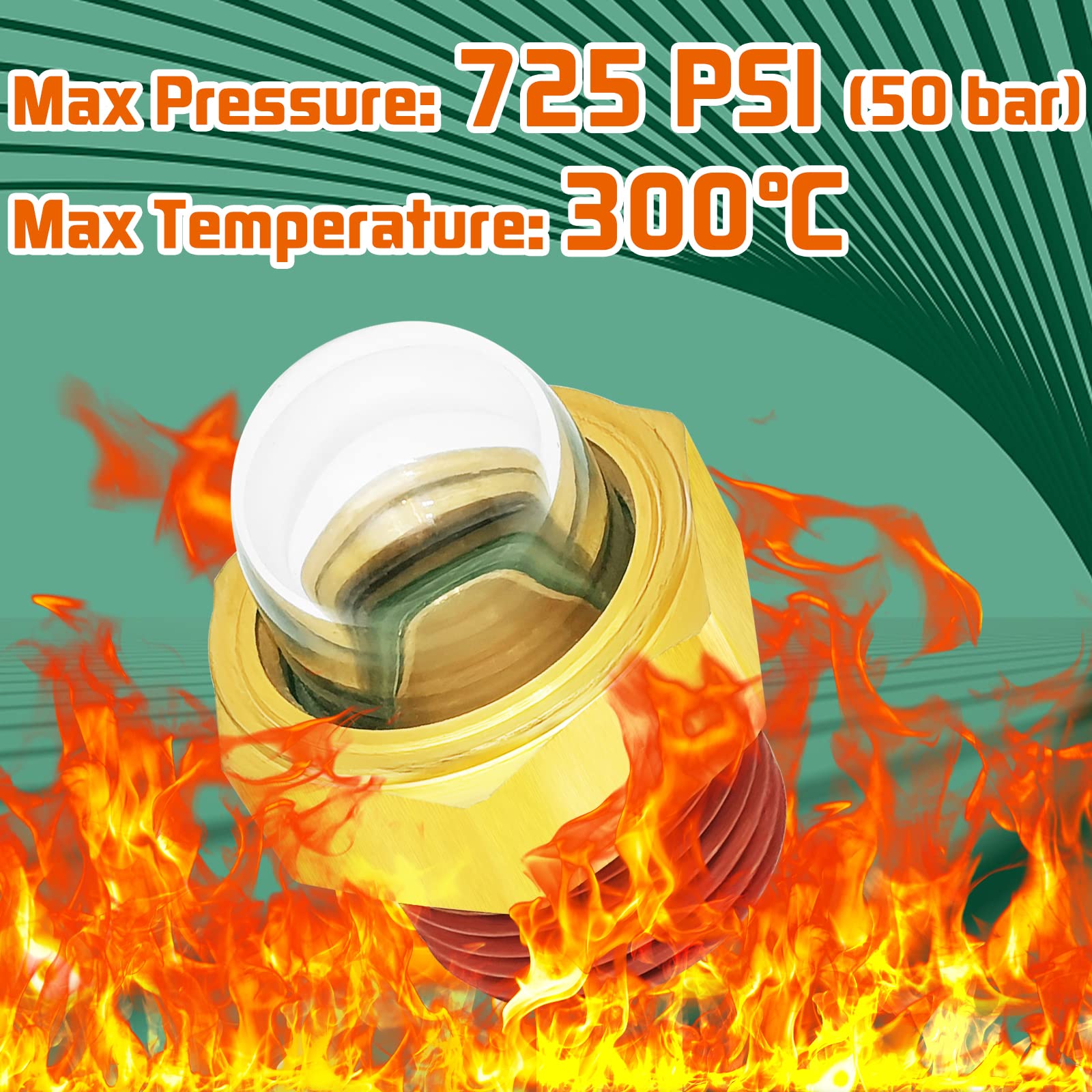 3/4 NPT brass oil sight glass
