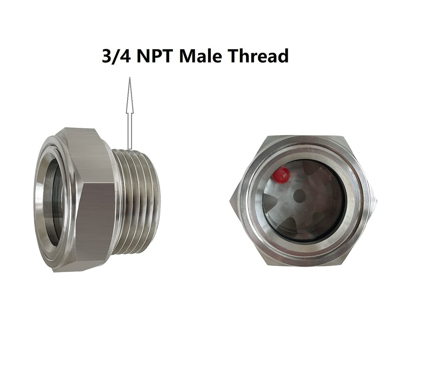 3/4 npt male thread sight glass