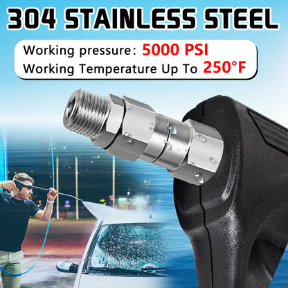 Raccord pivotant pour nettoyeur haute pression 3/8 NPT mâle à femelle-2 pièces 