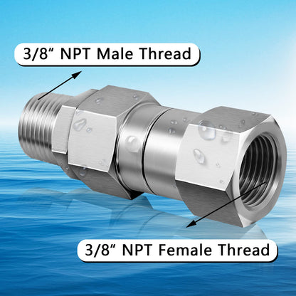 Raccord pivotant pour nettoyeur haute pression 3/8 NPT mâle à femelle-2 pièces 