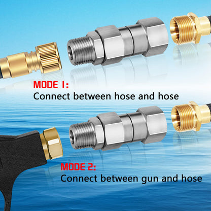 Raccord pivotant pour nettoyeur haute pression 3/8 NPT mâle à femelle-2 pièces 