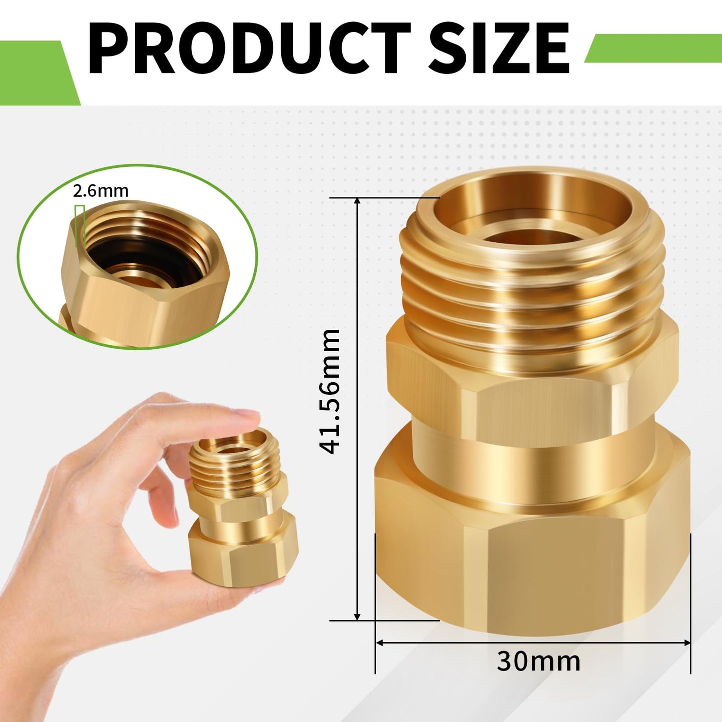 Conector giratorio para manguera de jardín Boltigen, conector giratorio para manguera de jardín de 3/4 GHT, adaptador de manguera macho a hembra de 360 ​​grados para exteriores