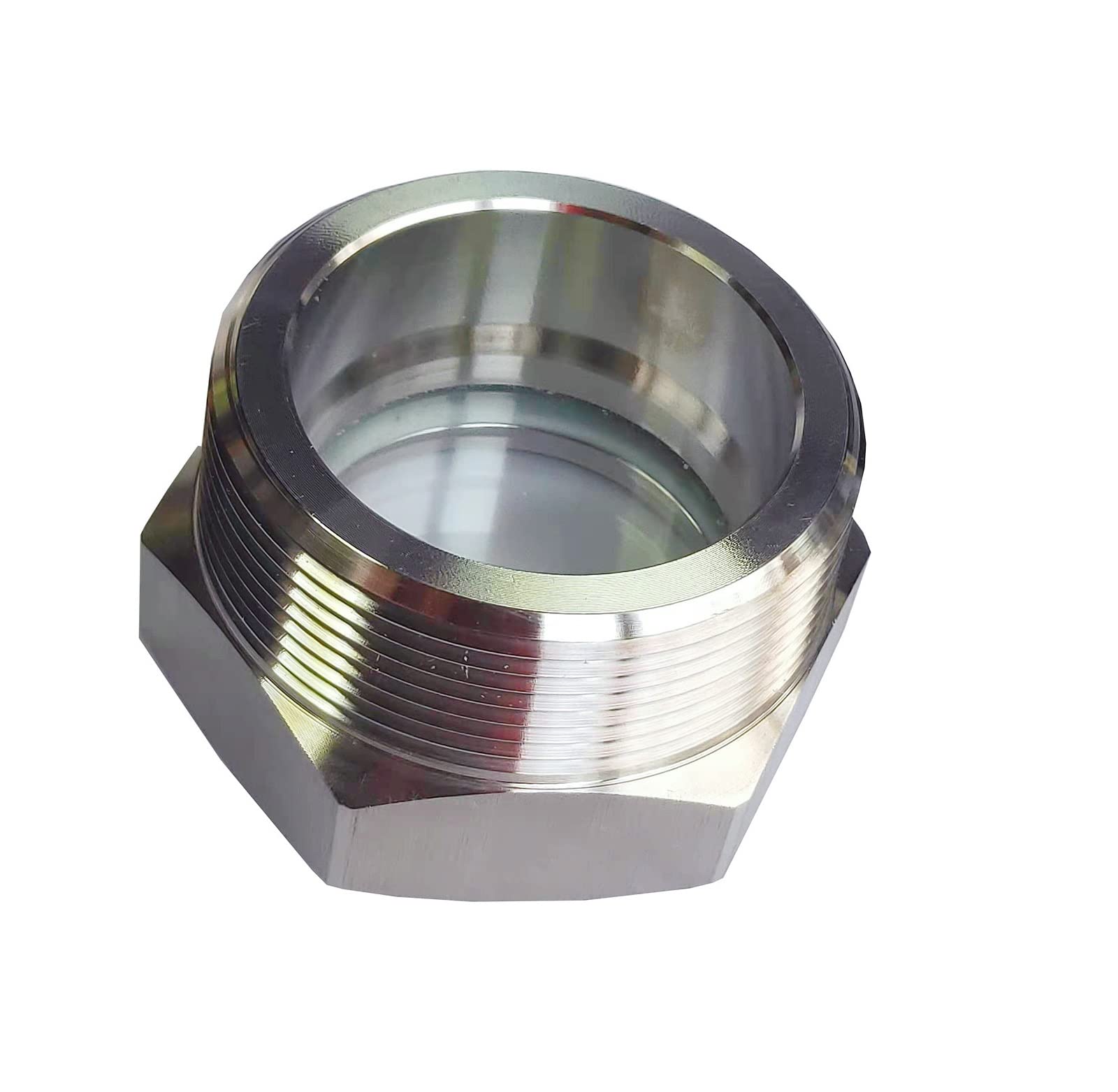 Stainless steel 3/4 NPT oil sight glass gauge can work under pressure 800 PSI (55 bar) and temperature -30-120C(-22-248F). 