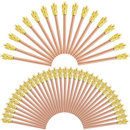 Vanne de Service d'accès 30 pièces, vannes d'accès de remplissage en laiton et cuivre, noyau de tige 1/4 ''SAE x 1/4'' OD x 3.54'' 