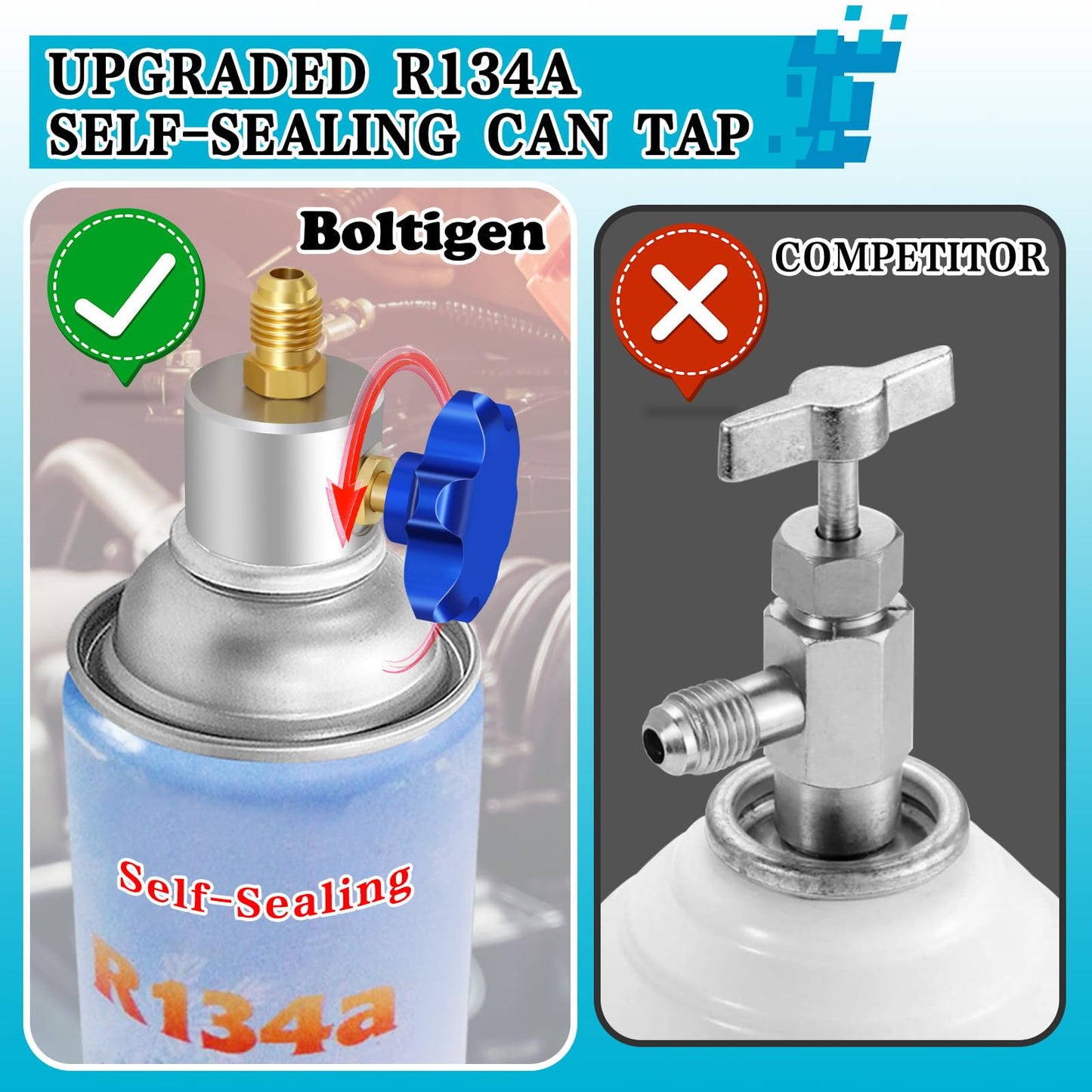 Boltigen Self Sealing R134A Can Tap Valve
