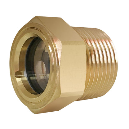3/4'' NPT Male Hex Head Stainless Steel Oil Sight Glass Liquid Level Gauge Oil Indicator Window For Air Compressor Gearbox Fittings Hydraulic Tank Sight Glass (3/4'' NPT Male)